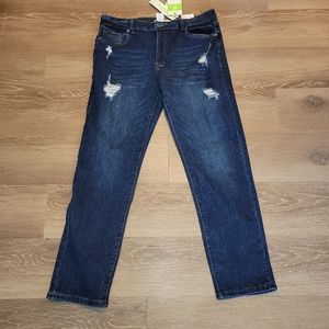 Refinery Republic Slim Jeans Mens Adult 36 x 30 Distressed Stretch Denim New